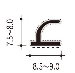 ＃7-ｒの断面、寸法