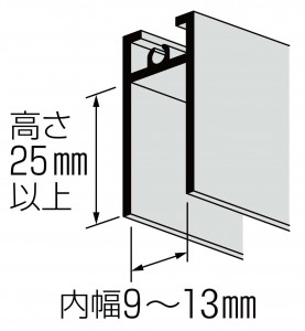 9（Ａ）（Ｂ）20型、（Ｆ）24型の下框の有効寸法①