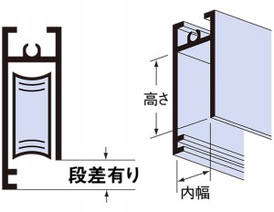 階段型タイプの取付サイズ