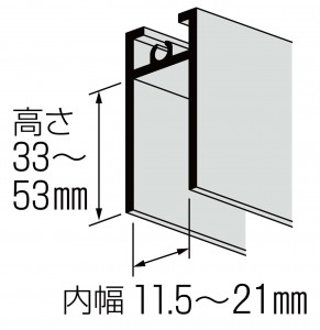 11.5（Ａ）（Ｂ）（Ｆ）28型の下框の有効寸法