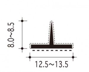 #25-T-1の断面、寸法