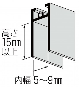 戸車Ｗ5（Ａ）10型の下框の有効寸法
