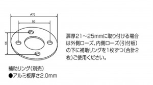 補助リング(アルミ板厚さ2.0ｍｍ）